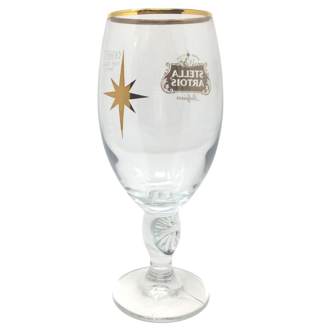 CLASSIC GOLD RIM STELLA ARTIOS BEER GLASS CHALICE – in2retro